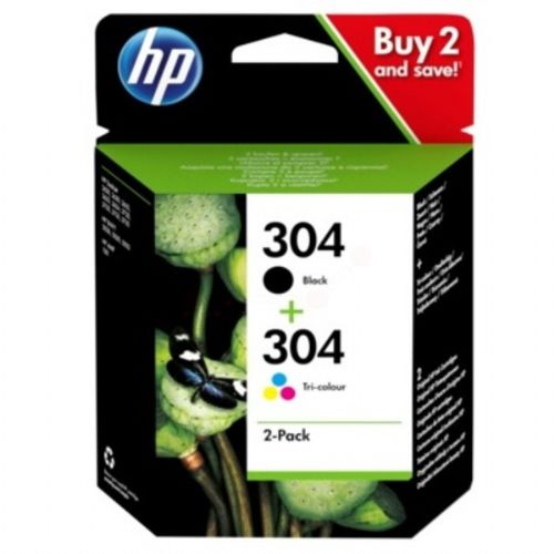 MULTIPACK HP 304 BLACK E COLOR  3JB05AE ORIGINALE